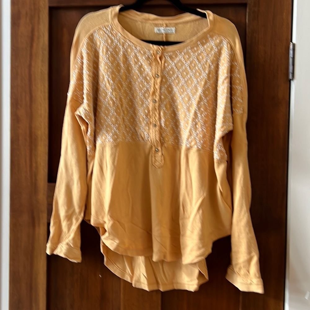 We The Free Yellow Cotton Shirt